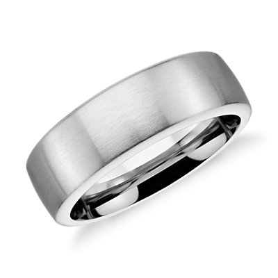 Matte Modern Comfort Fit Wedding Ring in Cobalt (7.5 mm)