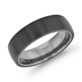 Matte Wedding Ring in Black Titanium and Tantalum (6.5mm)