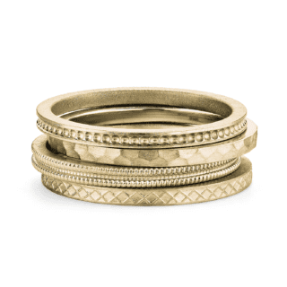 Fashion Ring Stack in 14k Yellow Gold