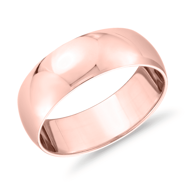 Classic Wedding Ring in 14k Rose Gold (7mm)