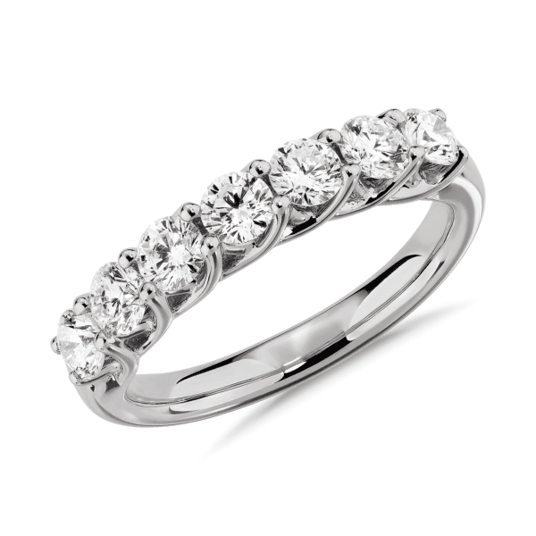 Tessere Seven Stone Diamond Wedding Ring in 14k White Gold - I/SI2 (1 ct. tw.)