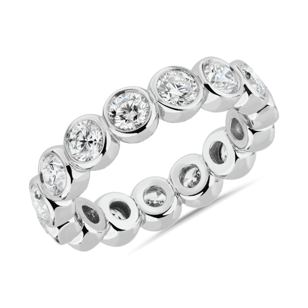 Bezel-Set Diamond Eternity Ring in 14k White Gold (2 ct. tw.)