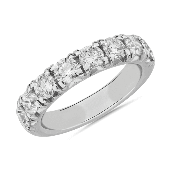 French Pave Diamond Ring in Platinum (2 ct. tw.)