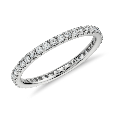 Riviera Pave Diamond Eternity Ring in 14k White Gold (1/2 ct. tw.)